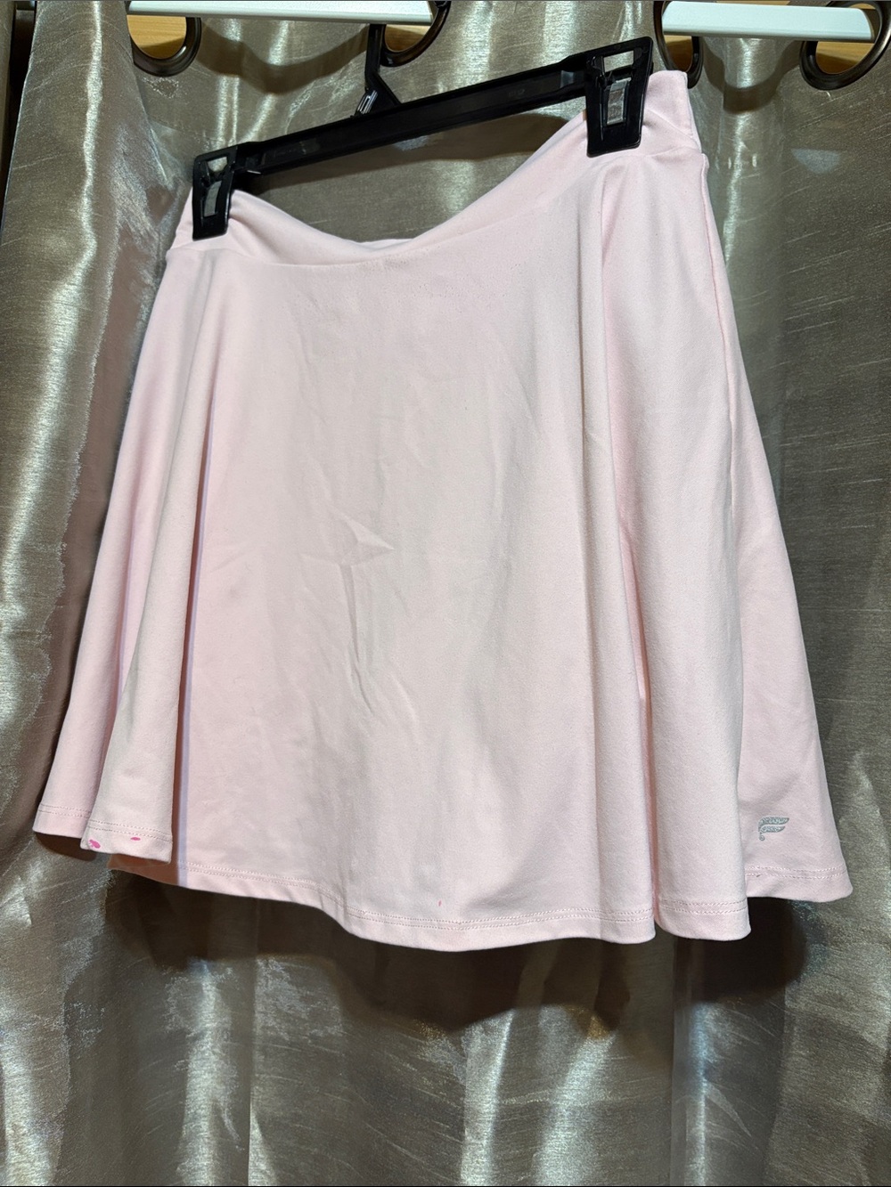 Women's Light Pink Skater Skirt with built in shorts with pockets